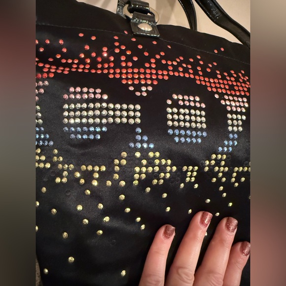 Coach Holiday Poppy Tote with Multicolor Bling Rivets LIMITED EDITION - Picture 15 of 16